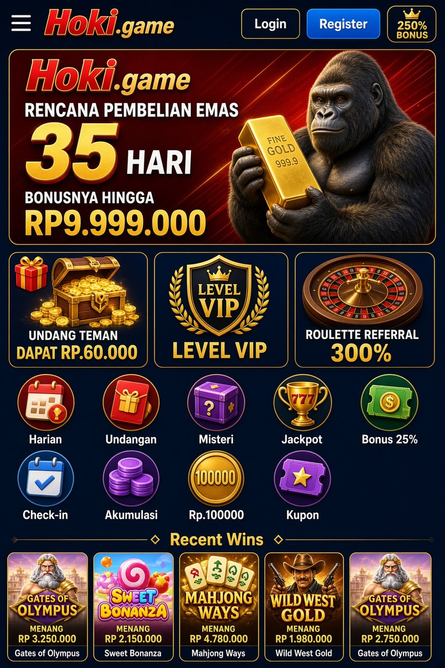 Tampilan asli Hoki Game Apk